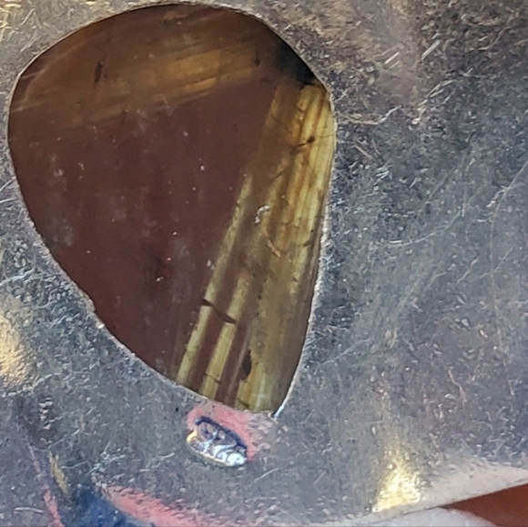 New Golden Rutile and Citrine 925 Silver Cuff Bracelet. - Picture 13 of 16